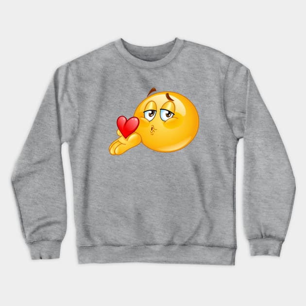 Blowing Kiss Male Emoji Crewneck Sweatshirt by DigiToonsTreasures